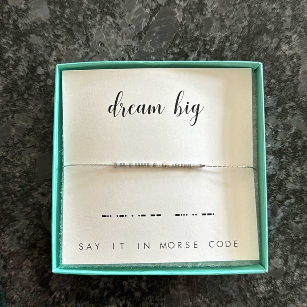Brand new- Dream Big Dot & Dash bracelet size small